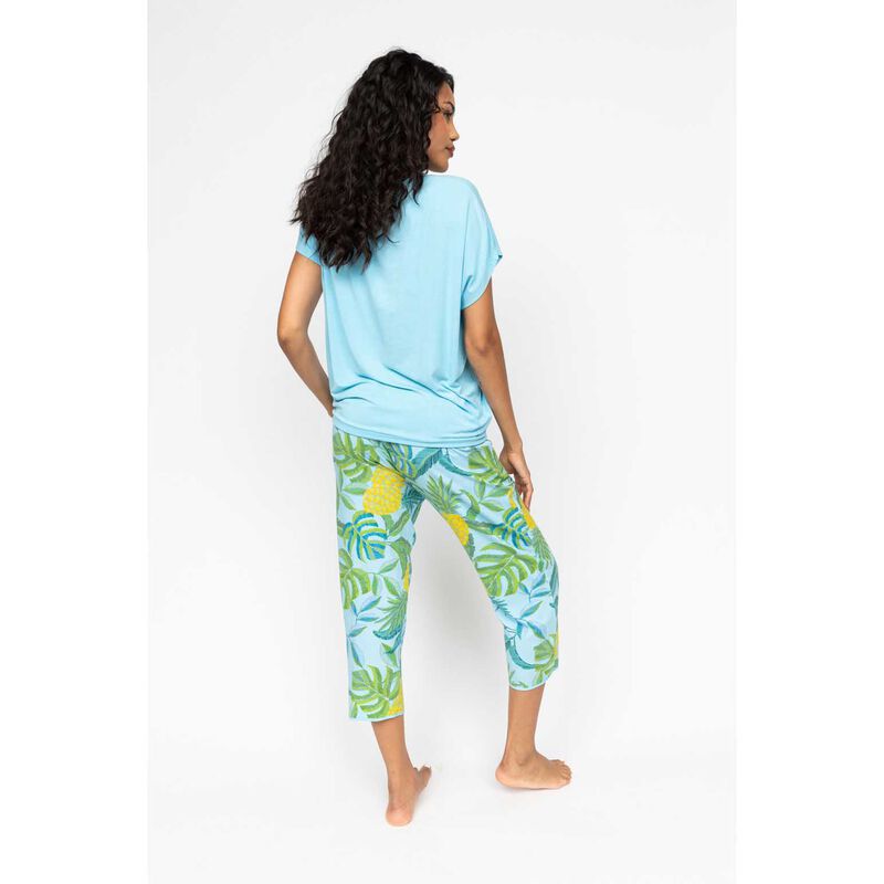 Cyberjammies Light Blue Slouch Jersey Cap Sleeve Pyjama Top image number 1